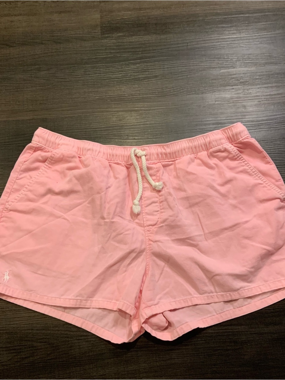 Ralph Lauren Light Pink Cotton Drawstring Athletic Shorts